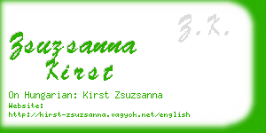 zsuzsanna kirst business card
